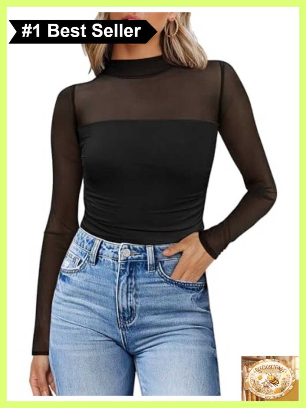 Womens Sexy Mesh Long Sleeve Top Turtle Neck Ruched Going Out Blouse